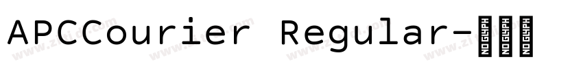 APCCourier Regular字体转换